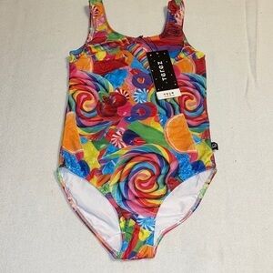 Terez Girls Dylan’s Candy Bar One Piece Swim Suit 16 NEW NWT